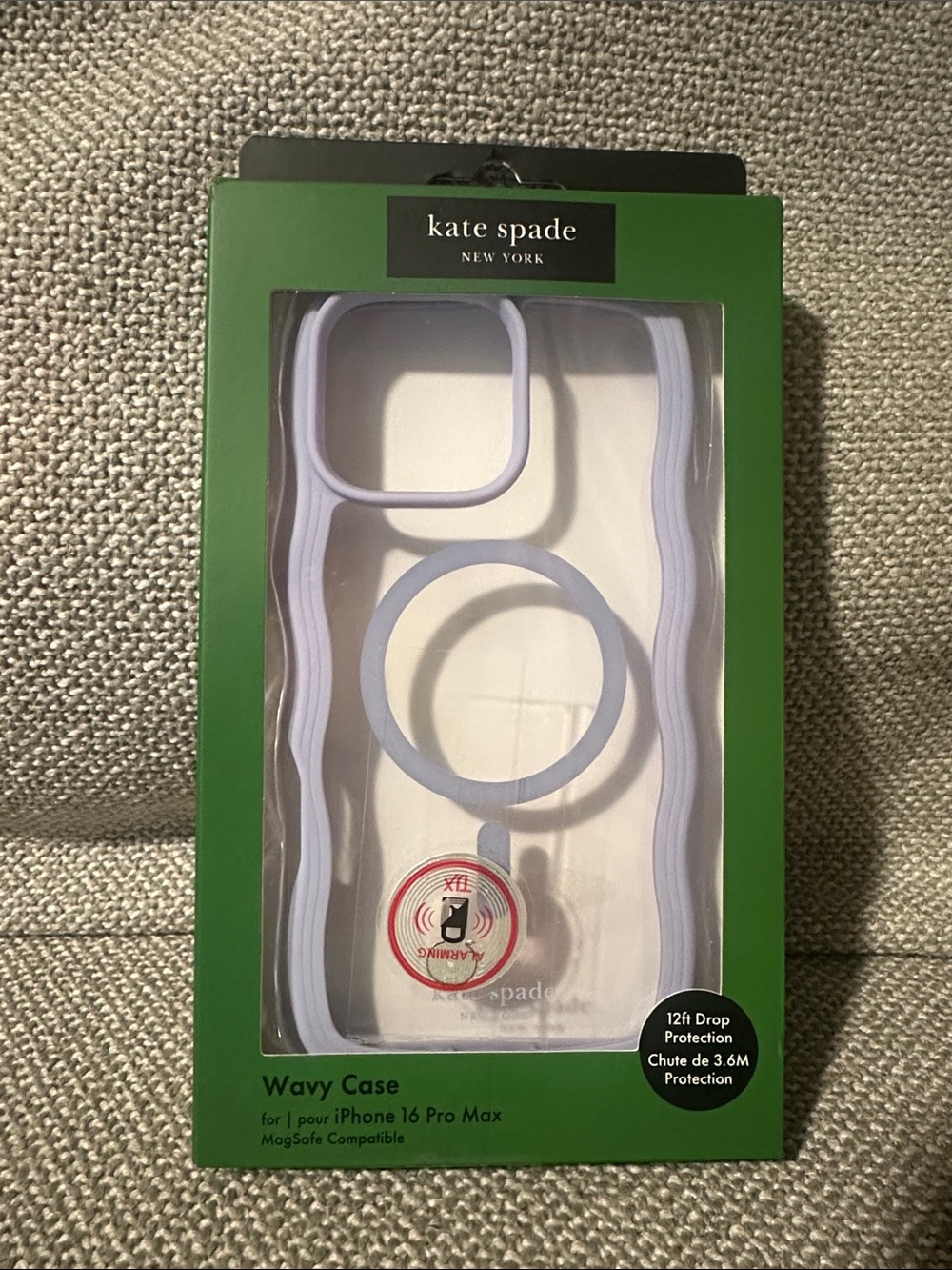 kate spade Wavy Case for iPhone 16 Pro Max - Light Lavender new